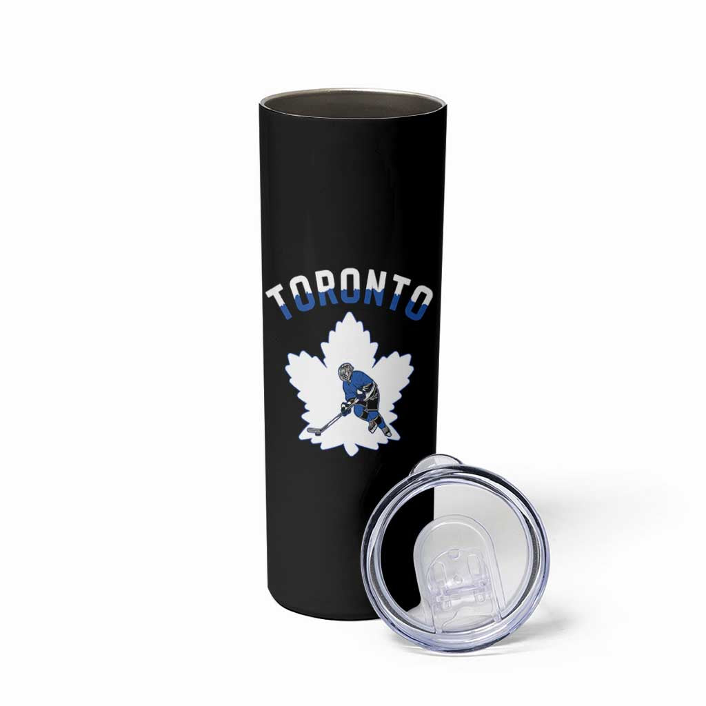 Toronto Ice Hockey Player Skinny Tumbler Canadian Winter Sport - Wonder Print Shop