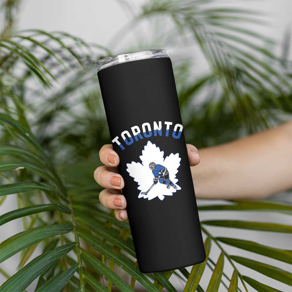 Toronto Ice Hockey Player Skinny Tumbler Canadian Winter Sport - Wonder Print Shop