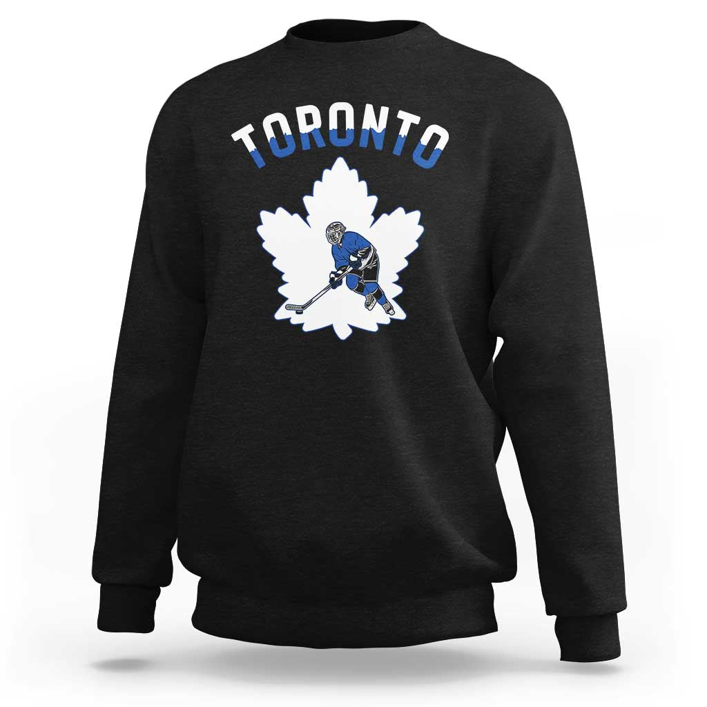 Toronto Ice Hockey Player Sweatshirt Canadian Winter Sport - Wonder Print Shop