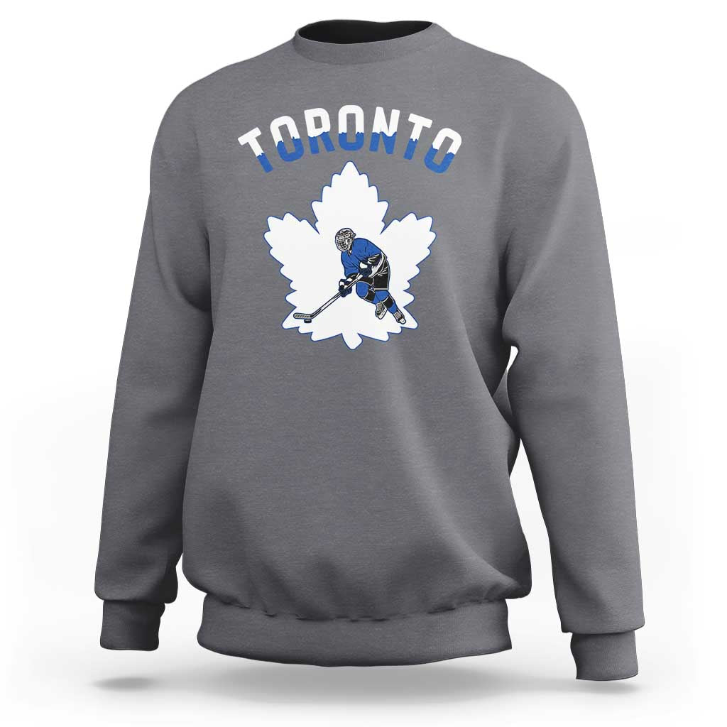 Toronto Ice Hockey Player Sweatshirt Canadian Winter Sport - Wonder Print Shop