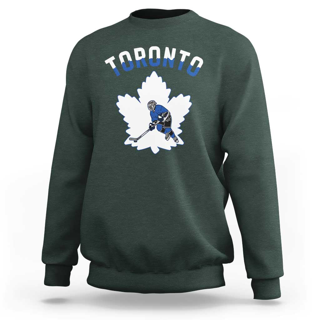 Toronto Ice Hockey Player Sweatshirt Canadian Winter Sport - Wonder Print Shop
