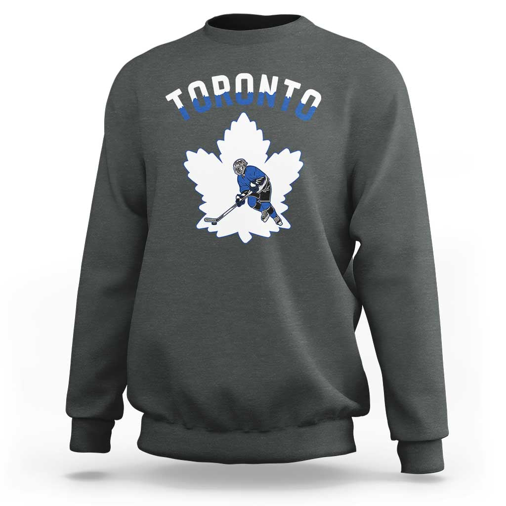 Toronto Ice Hockey Player Sweatshirt Canadian Winter Sport - Wonder Print Shop