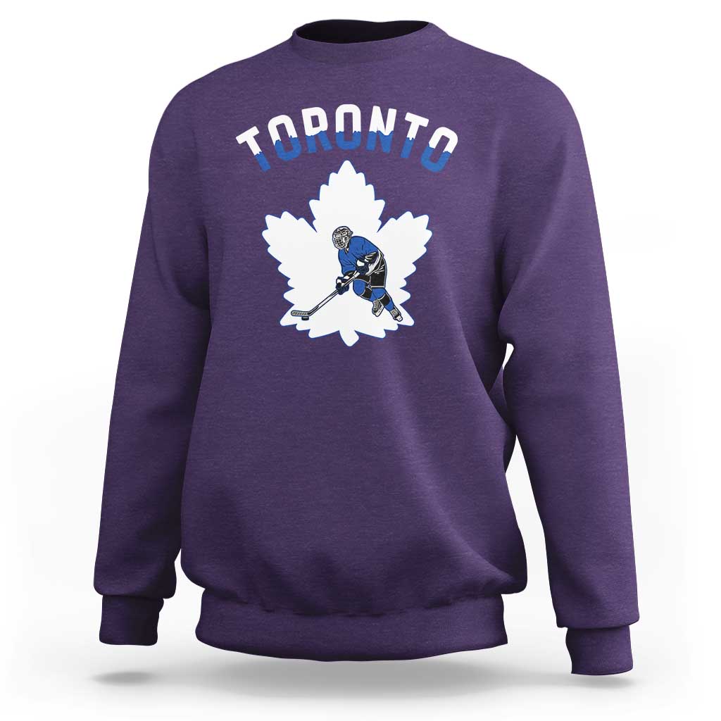 Toronto Ice Hockey Player Sweatshirt Canadian Winter Sport - Wonder Print Shop