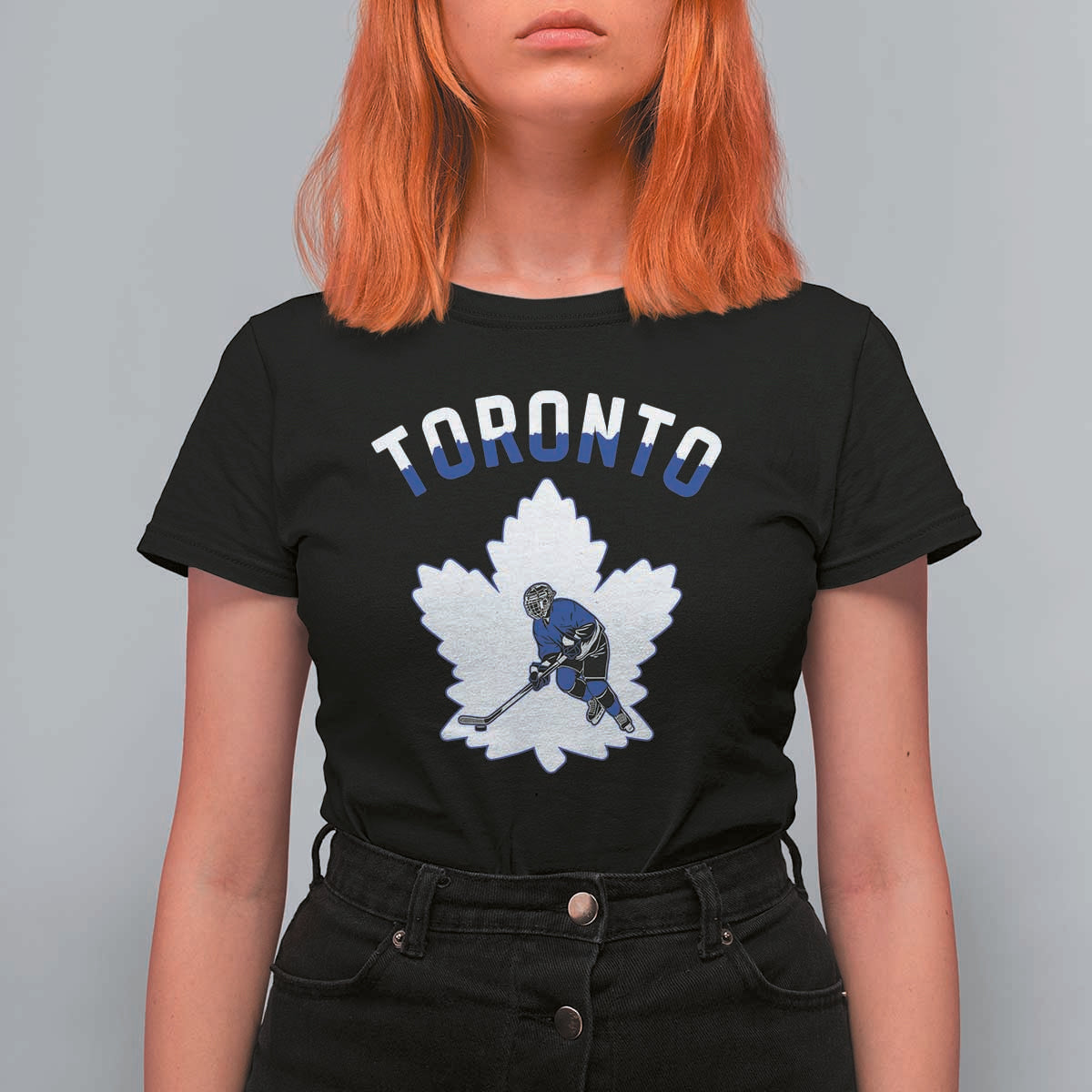 Toronto Ice Hockey Player T Shirt For Women Canadian Winter Sport - Wonder Print Shop