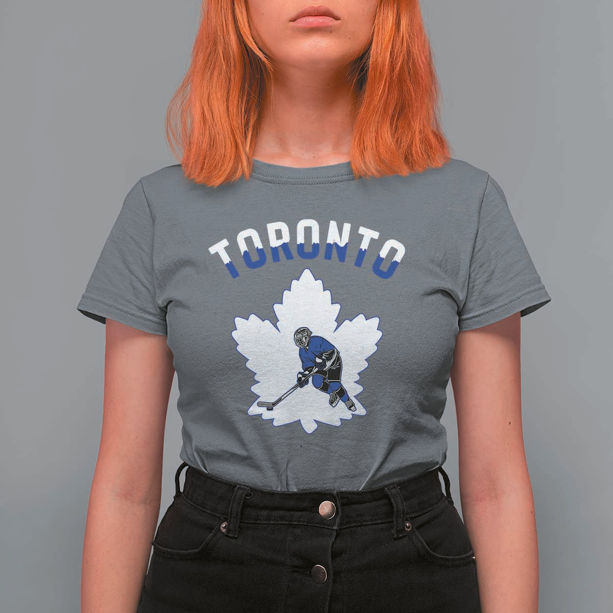 Toronto Ice Hockey Player T Shirt For Women Canadian Winter Sport - Wonder Print Shop