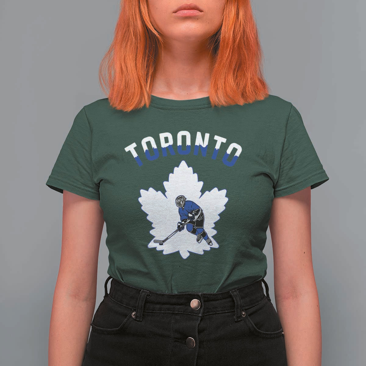 Toronto Ice Hockey Player T Shirt For Women Canadian Winter Sport - Wonder Print Shop