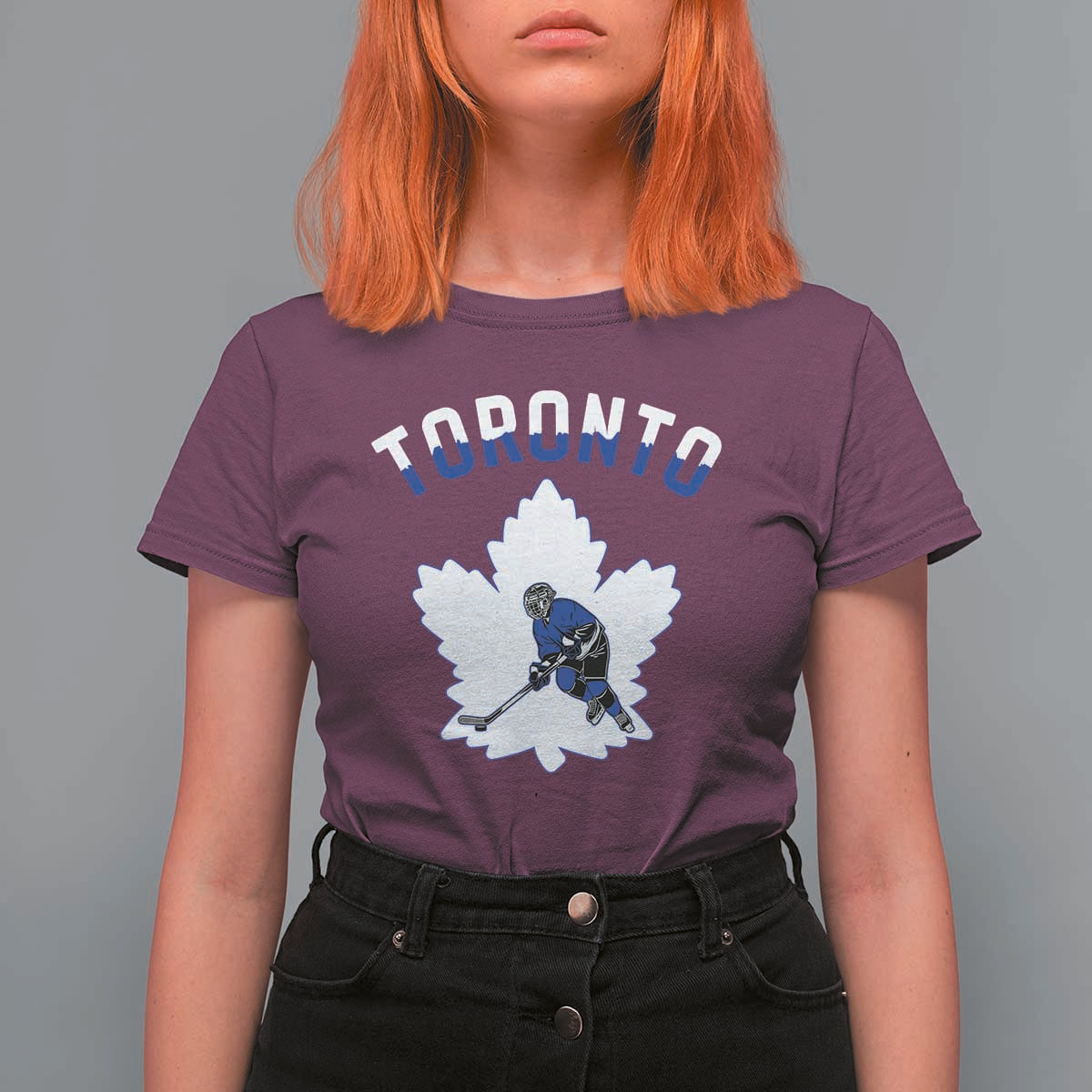 Toronto Ice Hockey Player T Shirt For Women Canadian Winter Sport - Wonder Print Shop