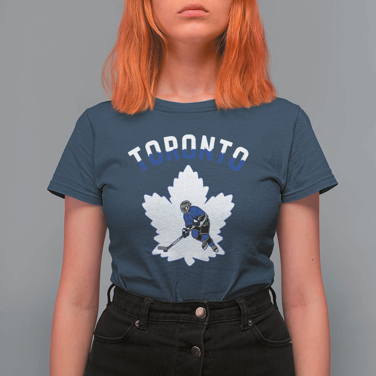 Toronto Ice Hockey Player T Shirt For Women Canadian Winter Sport - Wonder Print Shop