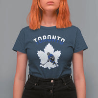 Toronto Ice Hockey Player T Shirt For Women Canadian Winter Sport - Wonder Print Shop