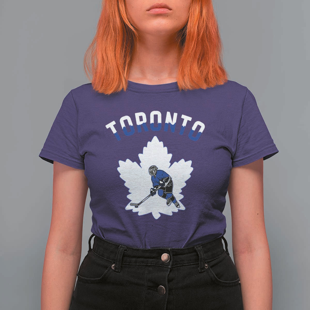 Toronto Ice Hockey Player T Shirt For Women Canadian Winter Sport - Wonder Print Shop