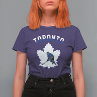 Toronto Ice Hockey Player T Shirt For Women Canadian Winter Sport - Wonder Print Shop
