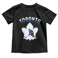 Toronto Ice Hockey Player Toddler T Shirt Canadian Winter Sport - Wonder Print Shop