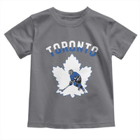Toronto Ice Hockey Player Toddler T Shirt Canadian Winter Sport - Wonder Print Shop