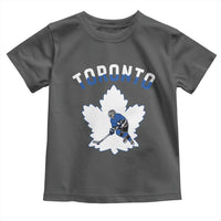 Toronto Ice Hockey Player Toddler T Shirt Canadian Winter Sport - Wonder Print Shop