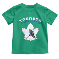 Toronto Ice Hockey Player Toddler T Shirt Canadian Winter Sport - Wonder Print Shop