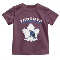 Toronto Ice Hockey Player Toddler T Shirt Canadian Winter Sport - Wonder Print Shop