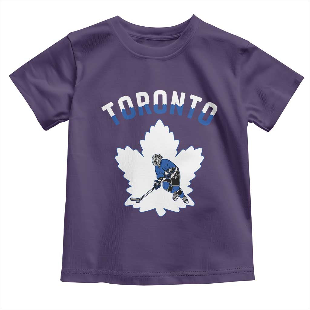 Toronto Ice Hockey Player Toddler T Shirt Canadian Winter Sport - Wonder Print Shop