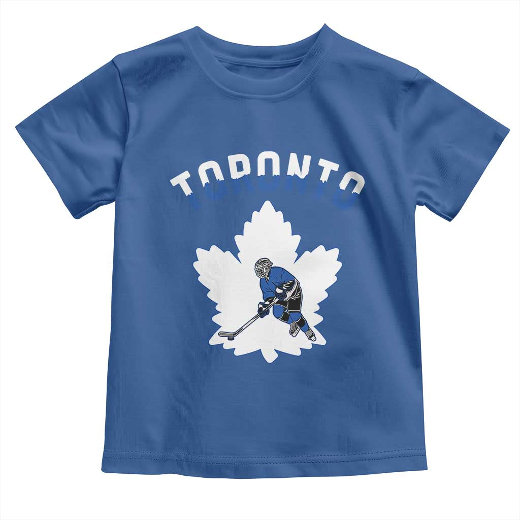 Toronto Ice Hockey Player Toddler T Shirt Canadian Winter Sport - Wonder Print Shop