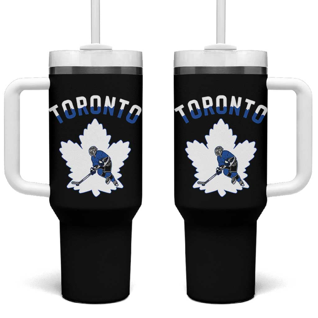 Toronto Ice Hockey Player Tumbler With Handle Canadian Winter Sport - Wonder Print Shop