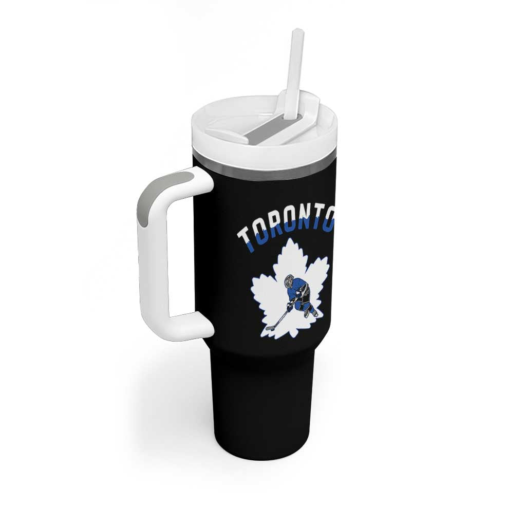 Toronto Ice Hockey Player Tumbler With Handle Canadian Winter Sport - Wonder Print Shop