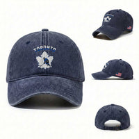 Toronto Ice Hockey Player Washed Cotton Baseball Cap Canadian Winter Sport