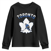 Toronto Ice Hockey Player Youth Sweatshirt Canadian Winter Sport - Wonder Print Shop
