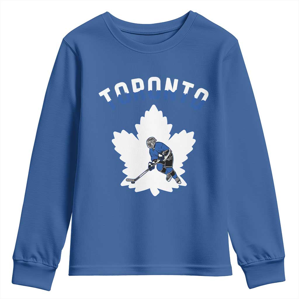 Toronto Ice Hockey Player Youth Sweatshirt Canadian Winter Sport - Wonder Print Shop