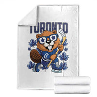 Toronto Ice Hockey Beaver Throw Blanket Canadian Pride Gift - Wonder Print Shop
