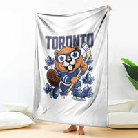 Toronto Ice Hockey Beaver Throw Blanket Canadian Pride Gift - Wonder Print Shop