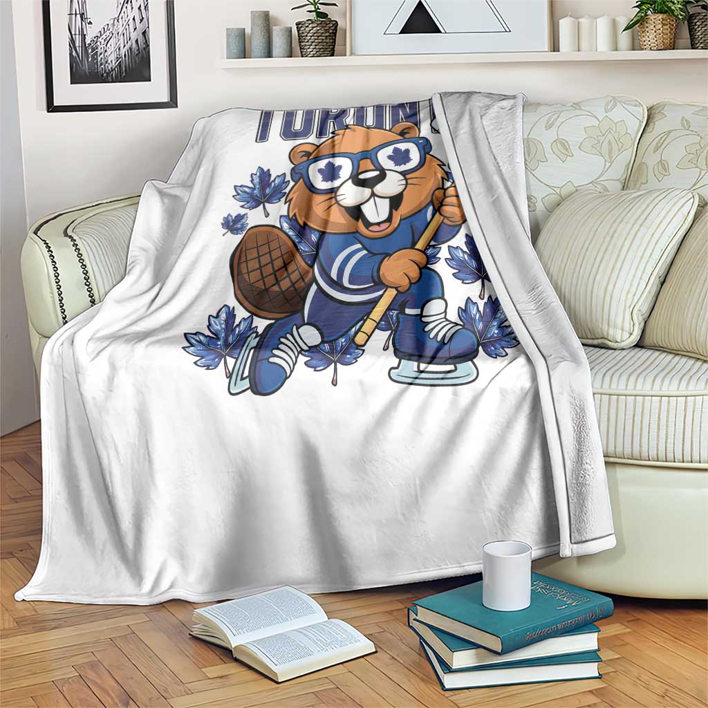 Toronto Ice Hockey Beaver Throw Blanket Canadian Pride Gift - Wonder Print Shop