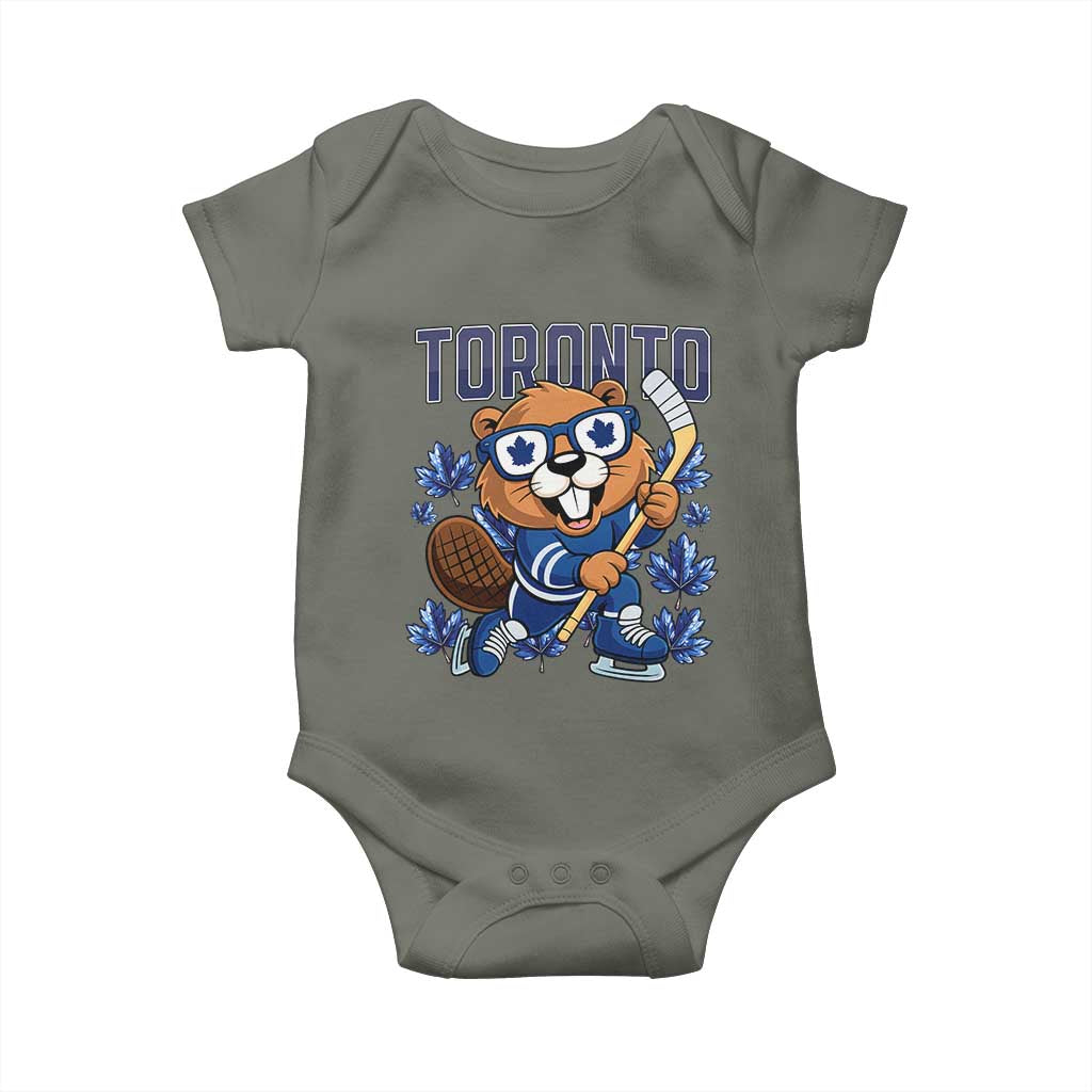 Toronto Ice Hockey Beaver Baby Onesie Canadian Pride Gift - Wonder Print Shop