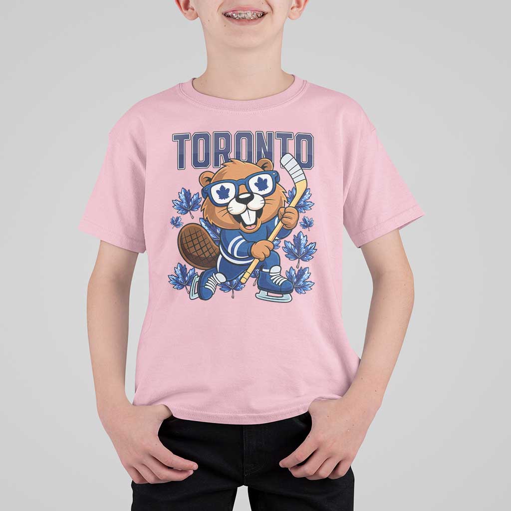 Toronto Ice Hockey Beaver T Shirt For Kid Canadian Pride Gift - Wonder Print Shop