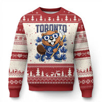 Toronto Ice Hockey Beaver Ugly Christmas Sweater Canadian Pride Gift - Wonder Print Shop