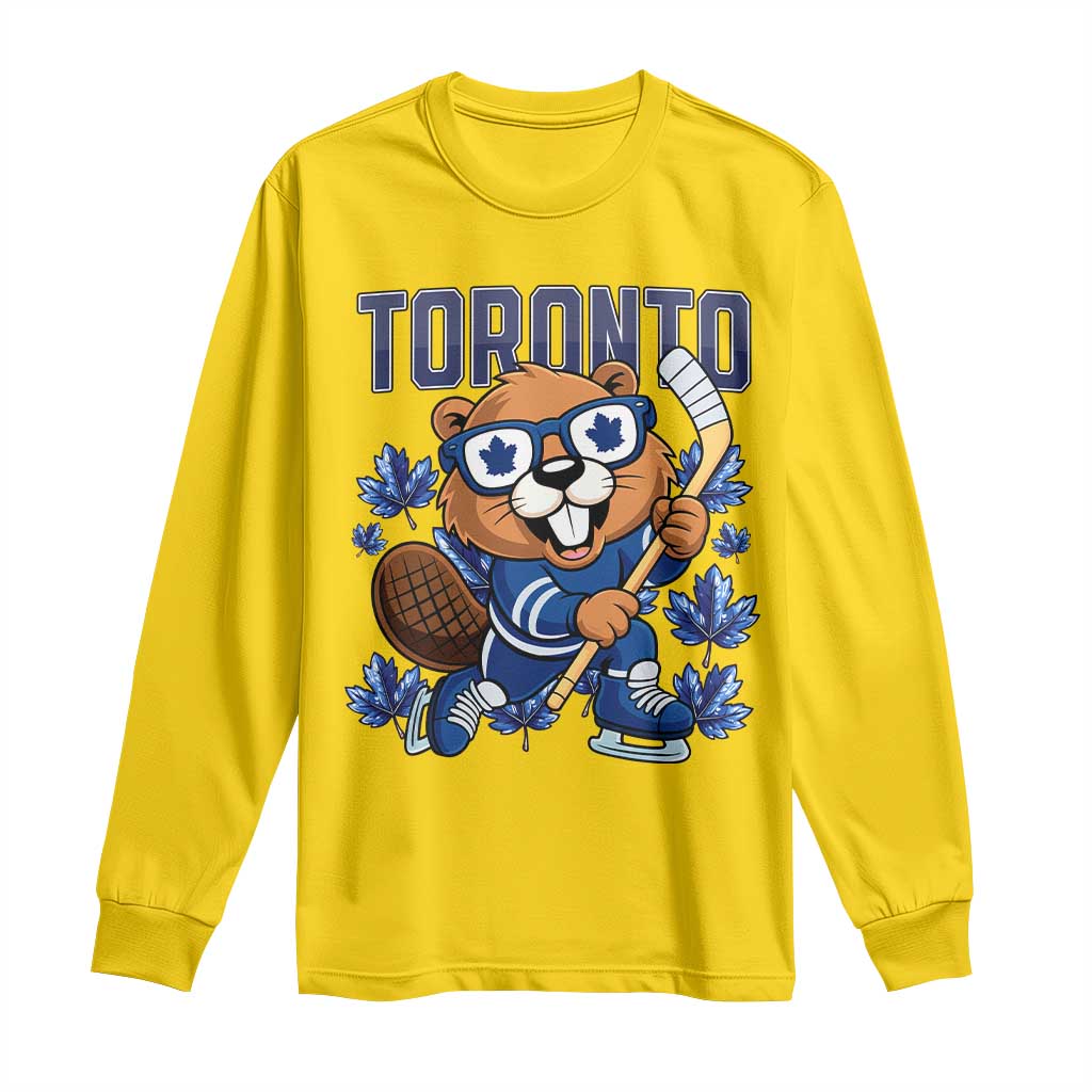 Toronto Ice Hockey Beaver Long Sleeve Shirt Canadian Pride Gift - Wonder Print Shop