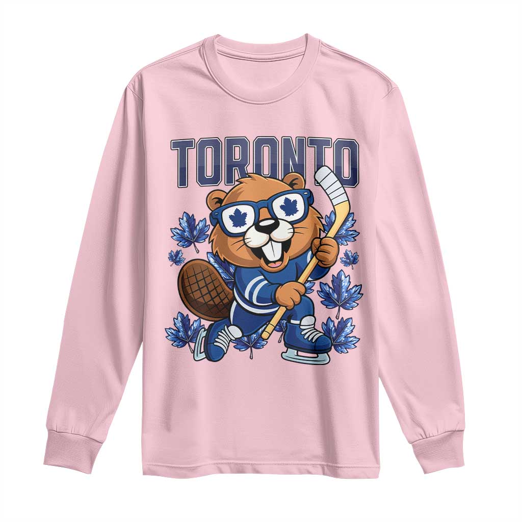 Toronto Ice Hockey Beaver Long Sleeve Shirt Canadian Pride Gift - Wonder Print Shop