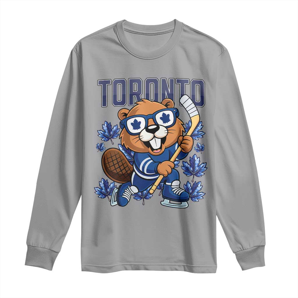 Toronto Ice Hockey Beaver Long Sleeve Shirt Canadian Pride Gift - Wonder Print Shop