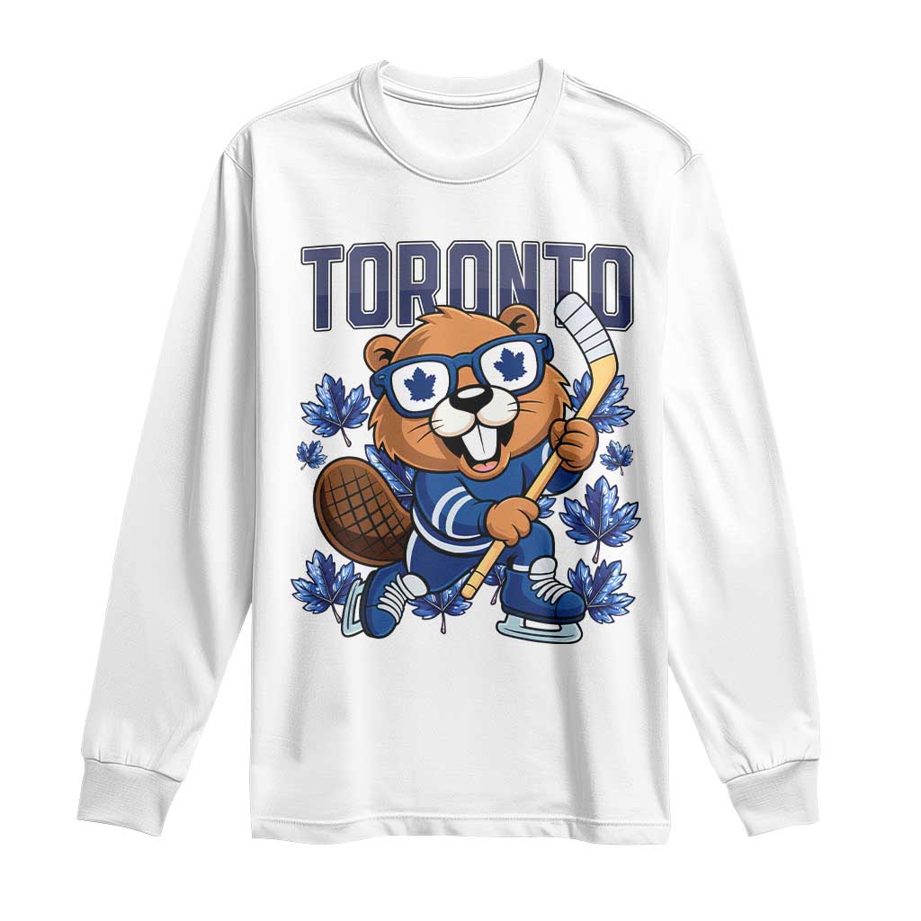 Toronto Ice Hockey Beaver Long Sleeve Shirt Canadian Pride Gift - Wonder Print Shop