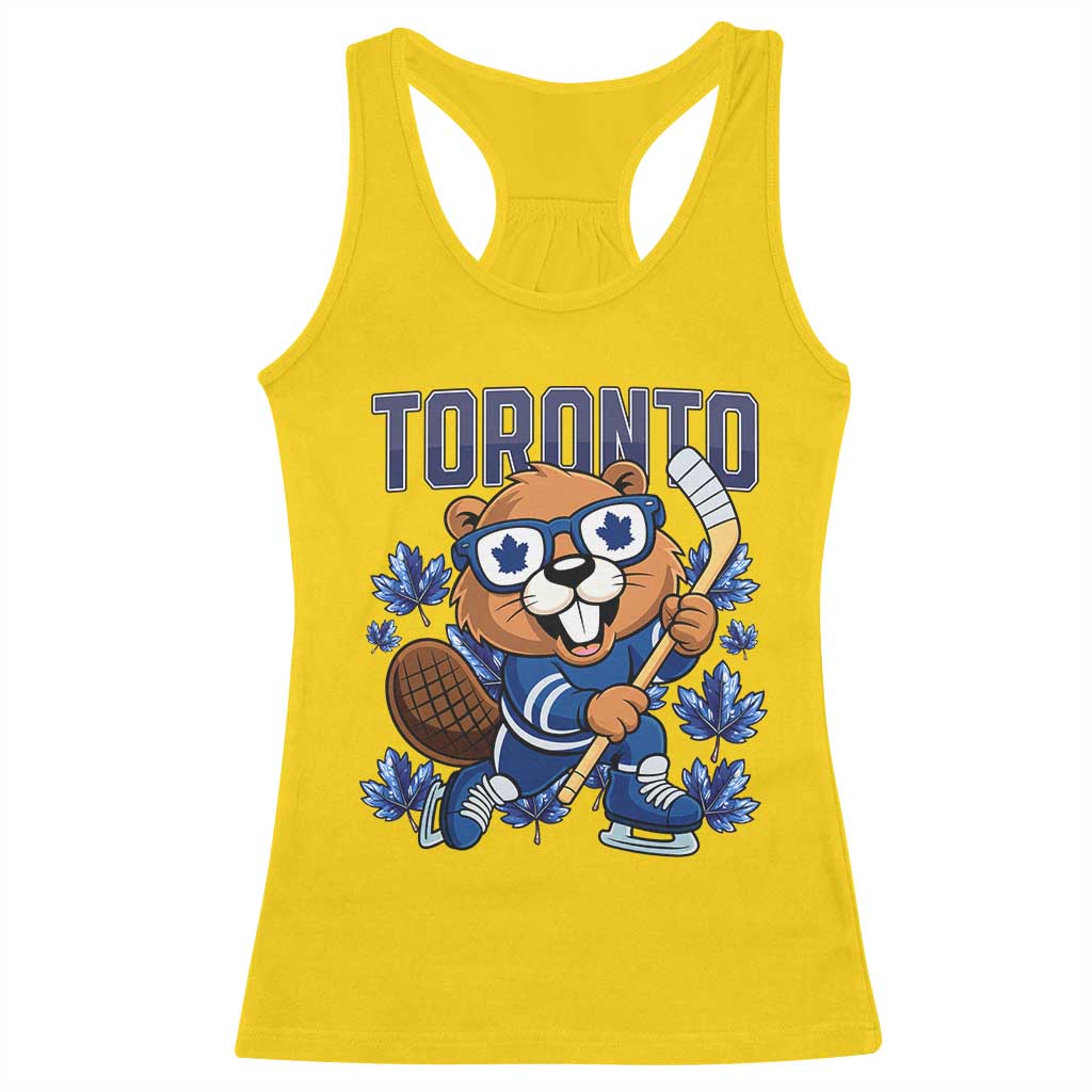 Toronto Ice Hockey Beaver Racerback Tank Top Canadian Pride Gift - Wonder Print Shop