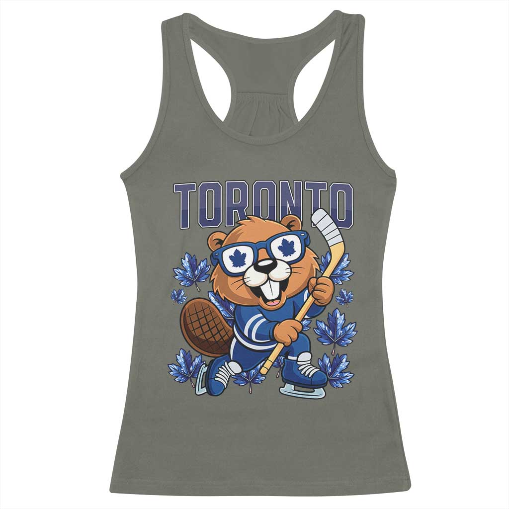 Toronto Ice Hockey Beaver Racerback Tank Top Canadian Pride Gift - Wonder Print Shop
