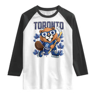 Toronto Ice Hockey Beaver Raglan Shirt Canadian Pride Gift - Wonder Print Shop