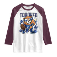Toronto Ice Hockey Beaver Raglan Shirt Canadian Pride Gift - Wonder Print Shop