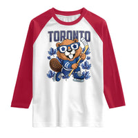 Toronto Ice Hockey Beaver Raglan Shirt Canadian Pride Gift - Wonder Print Shop