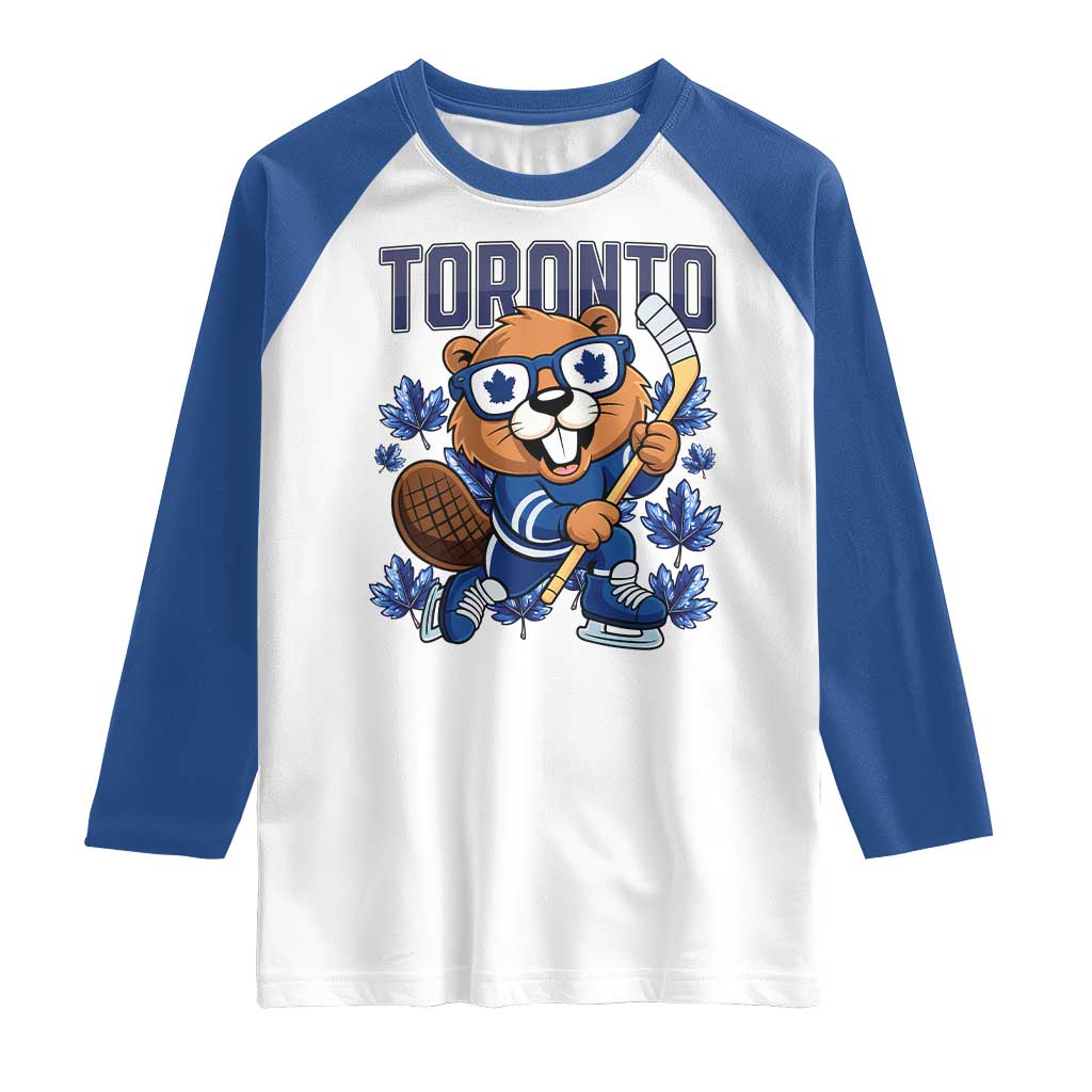 Toronto Ice Hockey Beaver Raglan Shirt Canadian Pride Gift - Wonder Print Shop