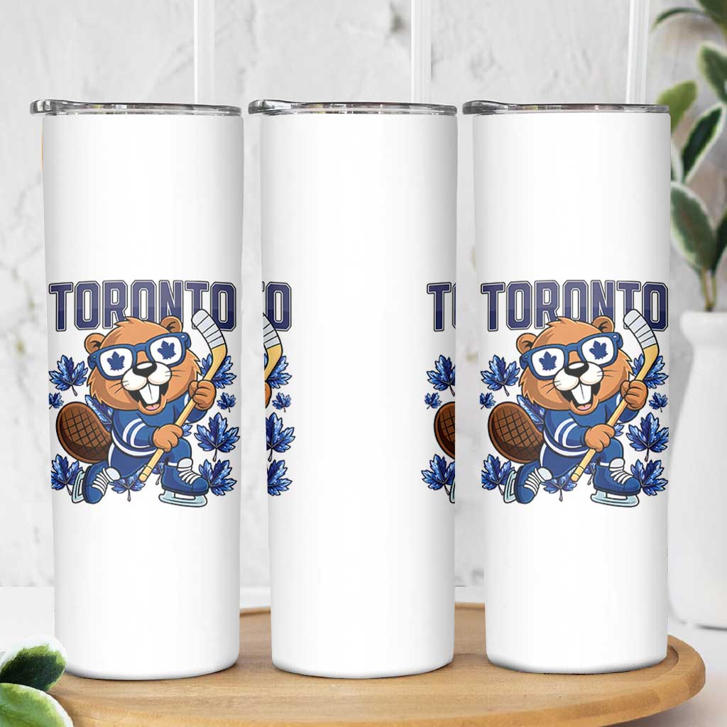 Toronto Ice Hockey Beaver Skinny Tumbler Canadian Pride Gift - Wonder Print Shop