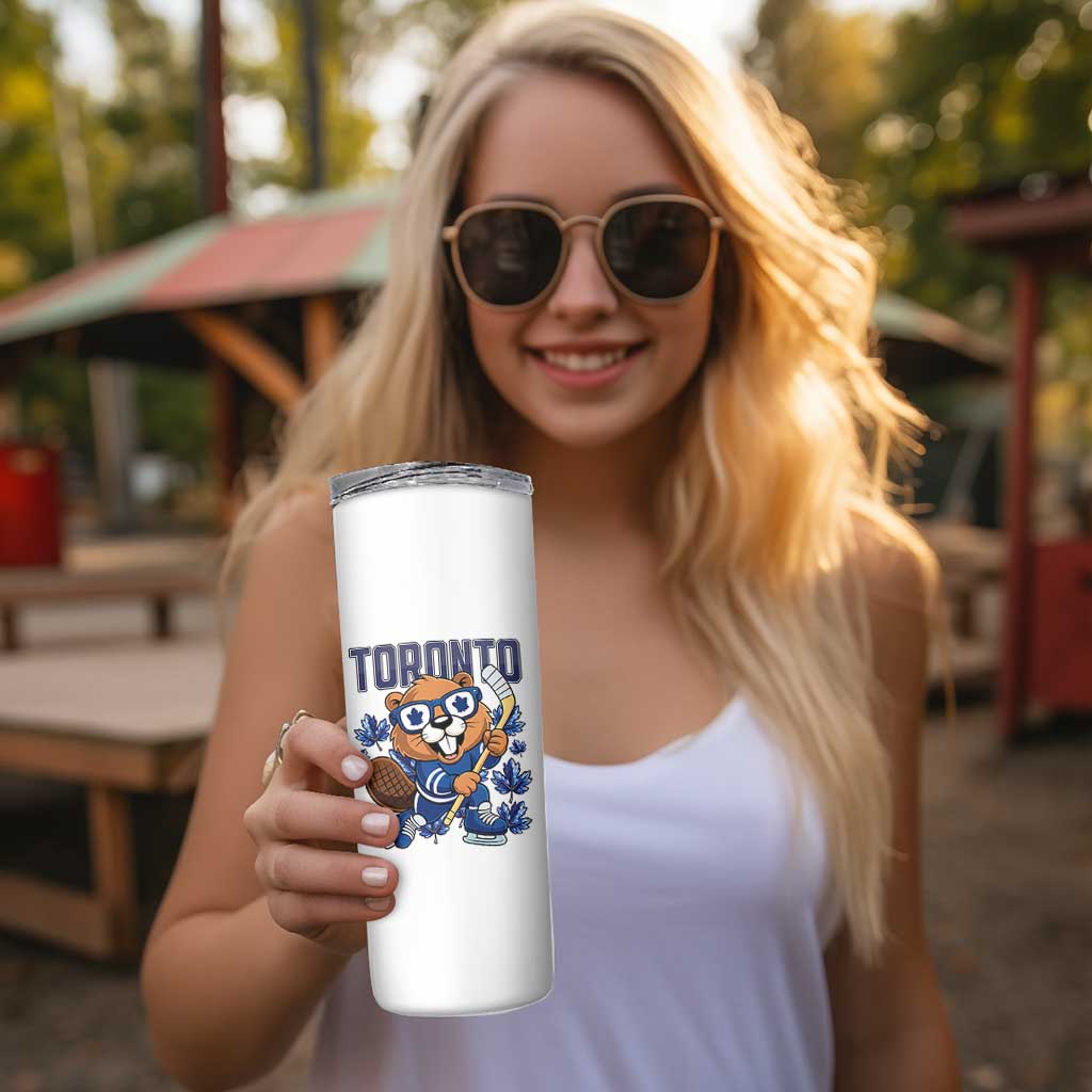 Toronto Ice Hockey Beaver Skinny Tumbler Canadian Pride Gift - Wonder Print Shop
