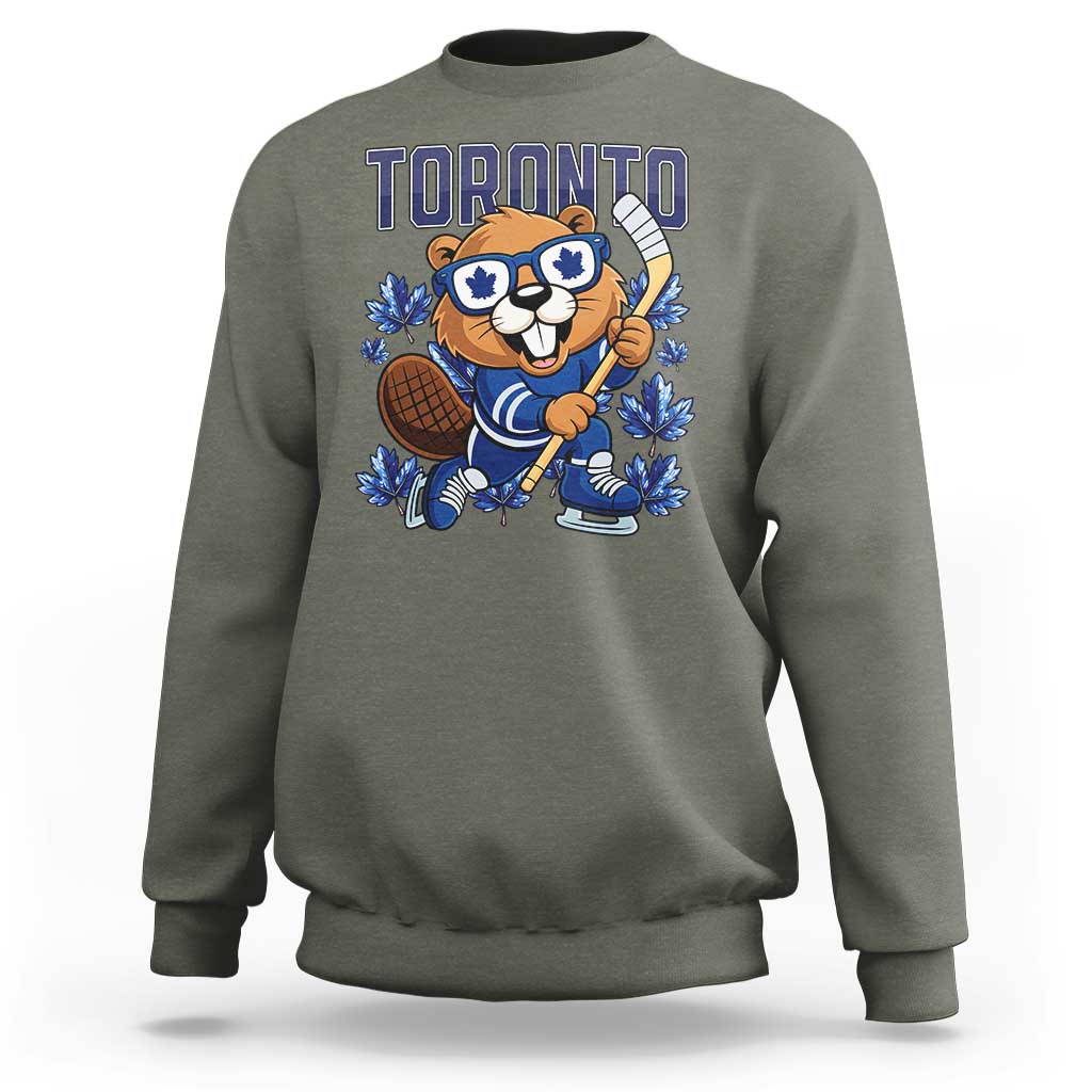 Toronto Ice Hockey Beaver Sweatshirt Canadian Pride Gift - Wonder Print Shop