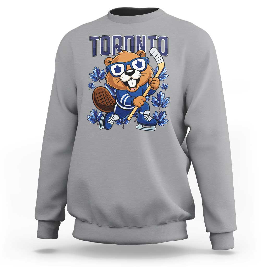 Toronto Ice Hockey Beaver Sweatshirt Canadian Pride Gift - Wonder Print Shop