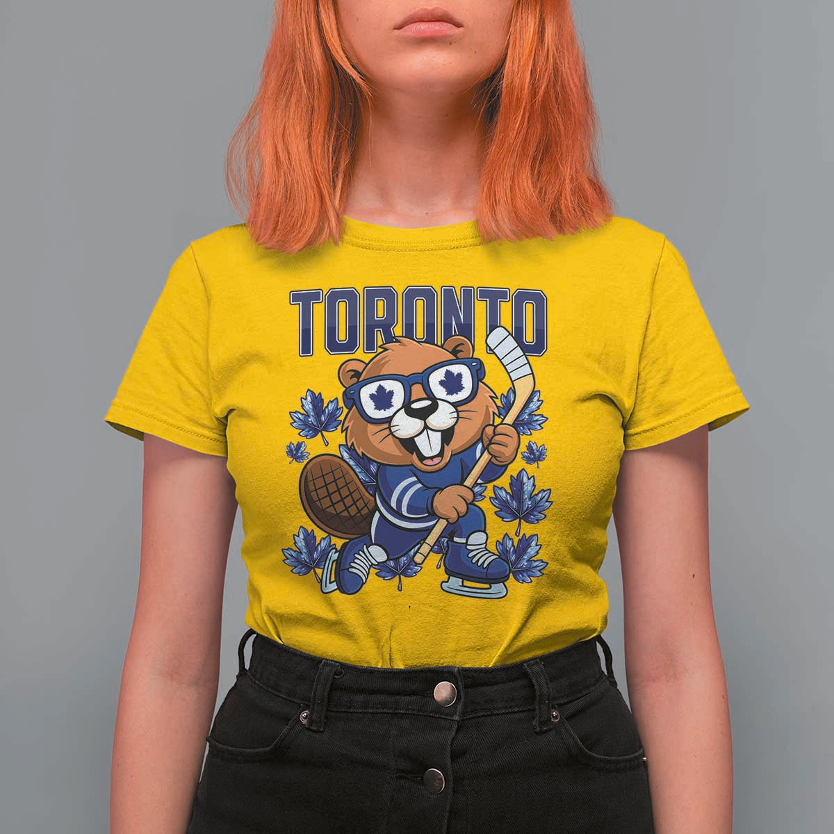Toronto Ice Hockey Beaver T Shirt For Women Canadian Pride Gift - Wonder Print Shop