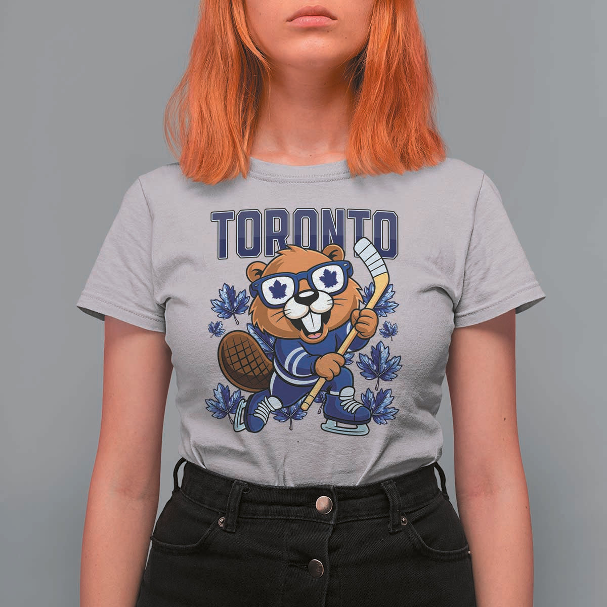 Toronto Ice Hockey Beaver T Shirt For Women Canadian Pride Gift - Wonder Print Shop