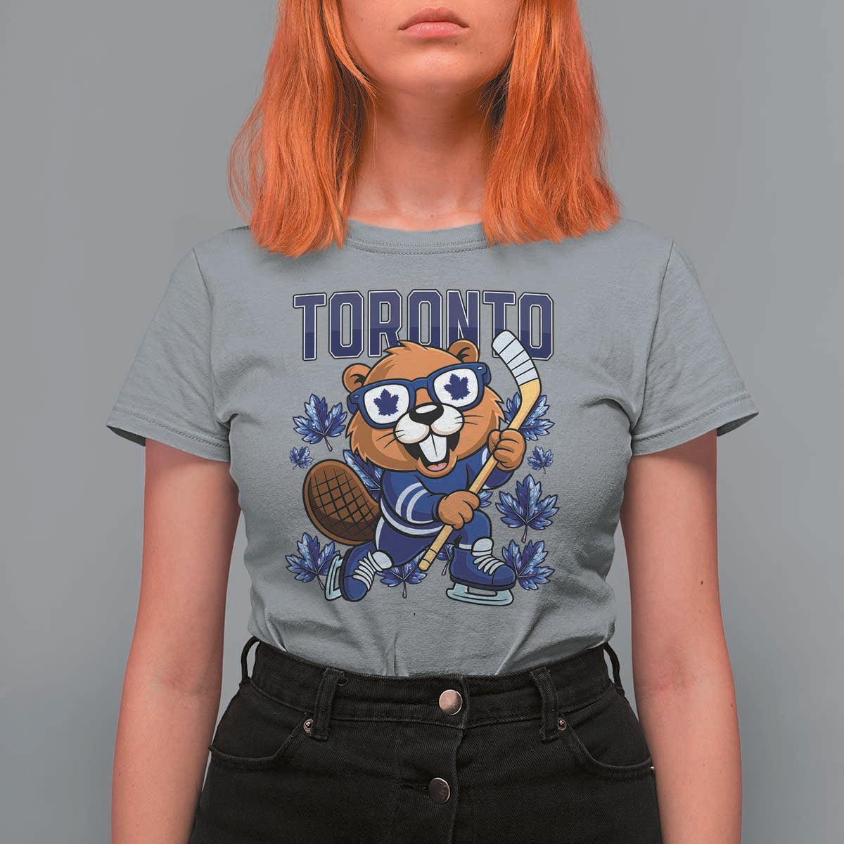 Toronto Ice Hockey Beaver T Shirt For Women Canadian Pride Gift - Wonder Print Shop